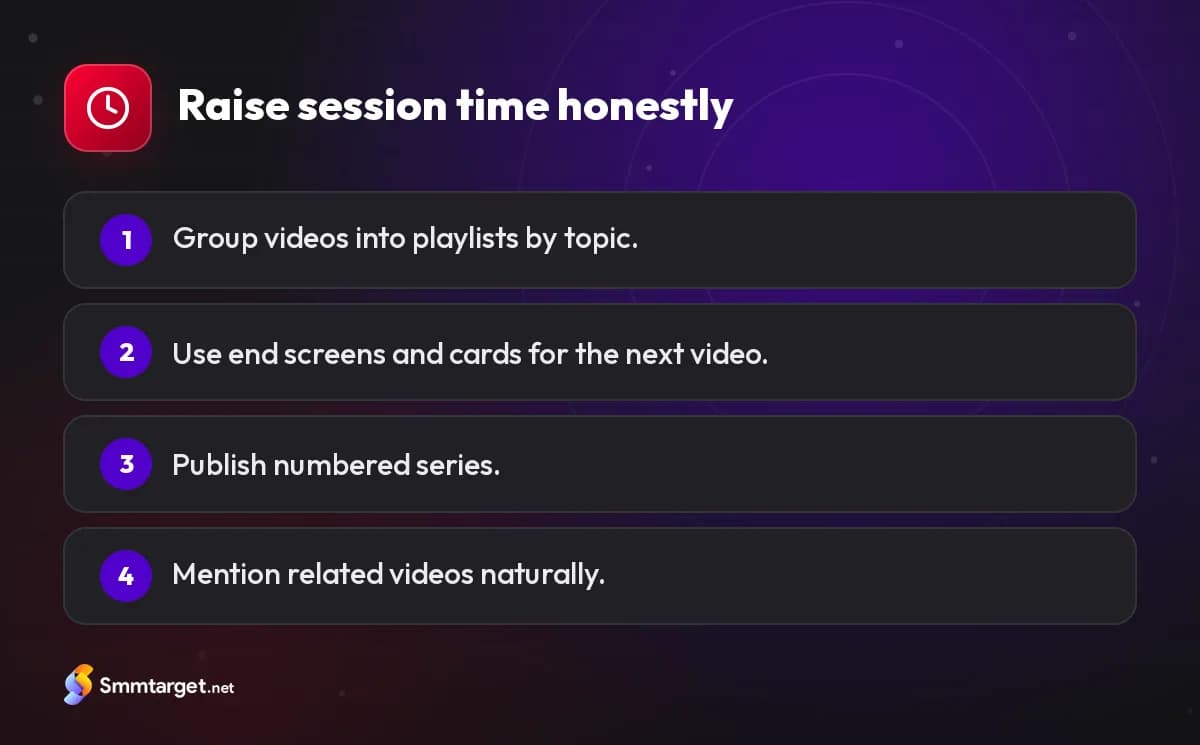 Infographic: four ways to increase YouTube session time